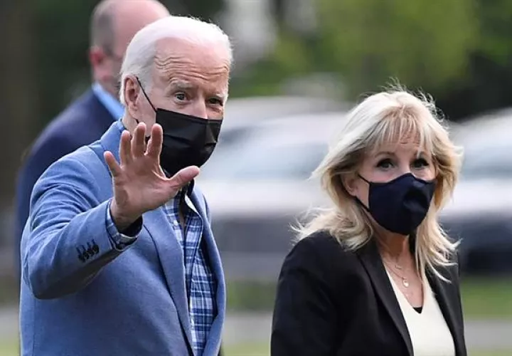 En la imagen, el presidente de EE.UU., Joe Biden, y la primera dama, Jill Biden. Foto: EFE