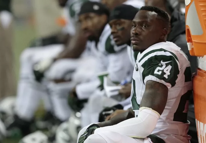 Phillip Adams cuando jugaba con los New York Jets. Foto:EFE