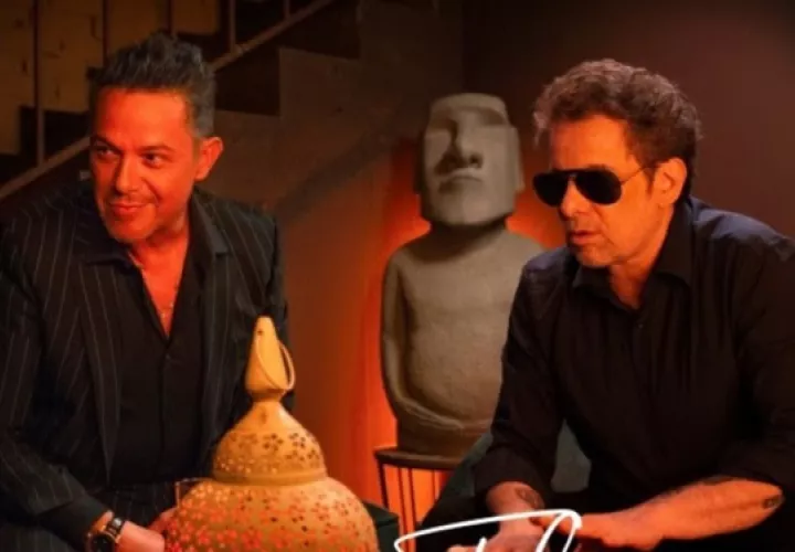Alejandro Sanz y Andrés Calamaro. Foto: Cortesía