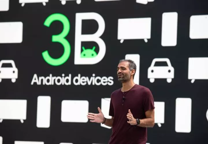 Vicepresidente de gestión de productos de Android y Google Play durante la conferencia de desarrolladores I/O de Google en Mountain View, California.