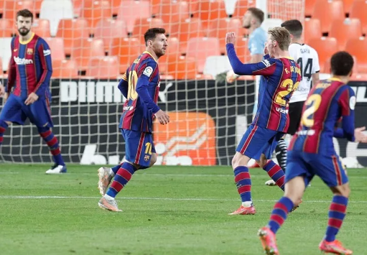 Leo Messi impulsó el triunfo del Barcelona. Foto: EFE