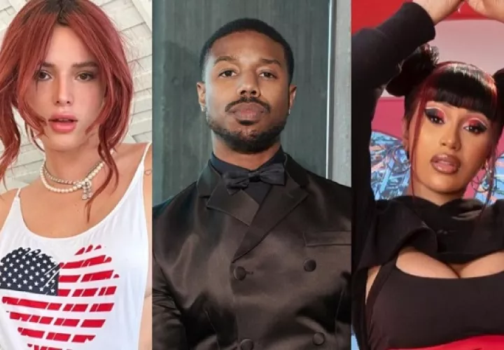 Bella Thorne, Michael B. Jordan y Cardi B. Fotos: Instagram