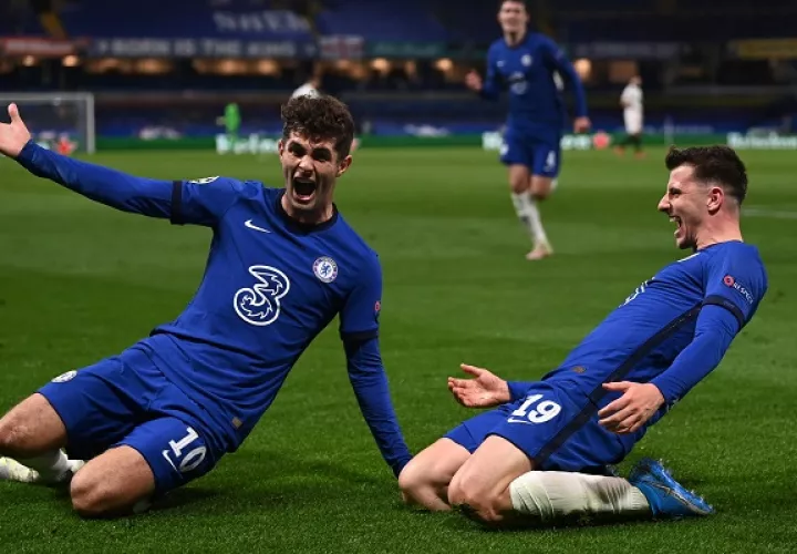 Mason Mount cerró la eliminatoria anotando el segundo del Chelsea. Foto: Twitter