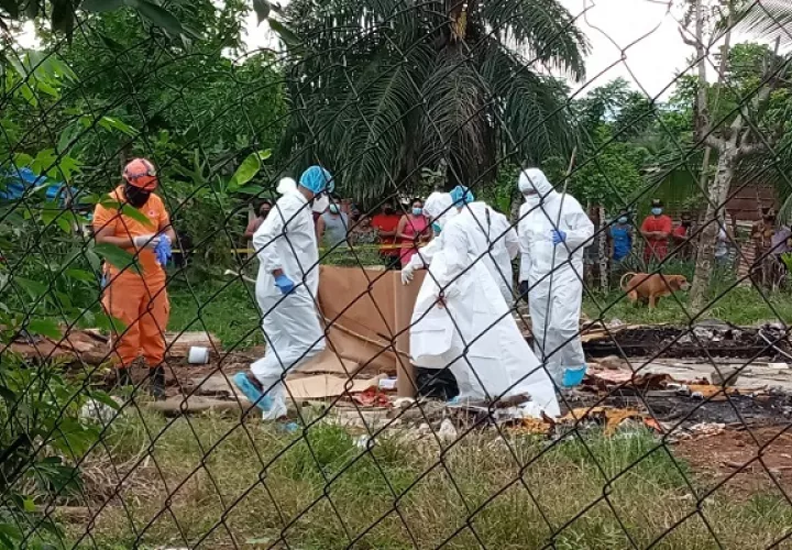 El cadáver estaba presuntamente desmembrado dentro de una letrina en uno de los terrenos ocupados por precaristas. Foto: Mayra Madrid
