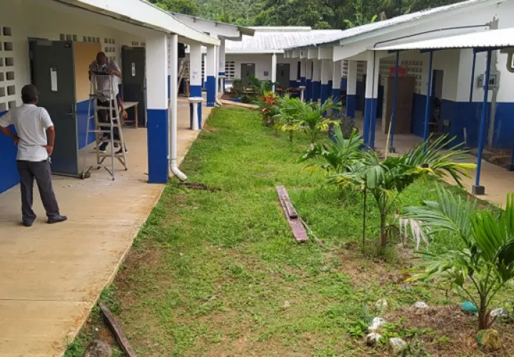 Semanas atrás se realizaron las reparaciones finales en la escuela. Foto: Grupo Epasa