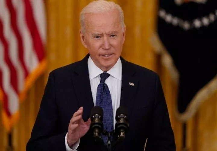 Joe Biden insistió en que las previsiones económicas apuntan a un crecimiento de más del 6% en EE.UU. este año. EFE