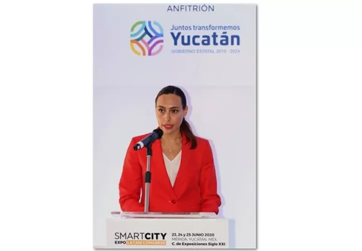 Imagen de archivo de la directora general de Fira Barcelona México, Pilar Martínez, durante una rueda de prensa en Ciudad de México (México).