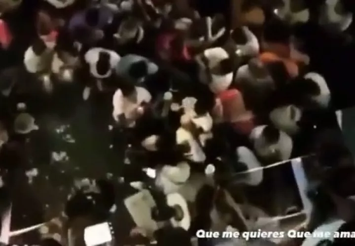 Captura del video de la fiesta que circula en redes sociales. 