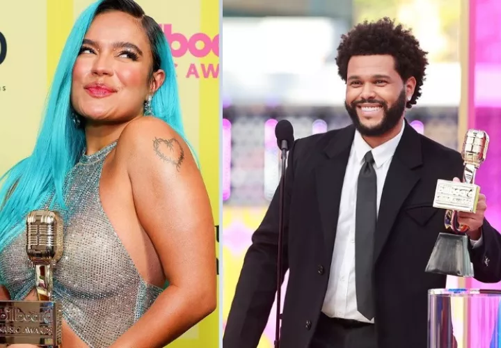 Karol G y The Weeknd. Instagram