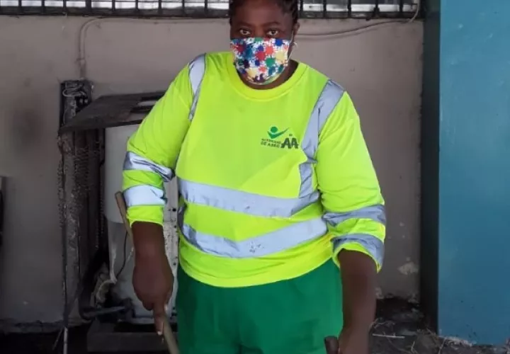 Kiria anhela que el trabajo de aseo sea valorado. (Foto: Cortesía)