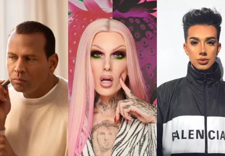 Alex Rodríguez, Jeffree Star y James Charles. Instagram