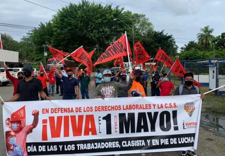 Los sindicatos de Panamá marcharon este 1 de mayo, Día del Trabajador. Foto: Cortesía @frenadeso