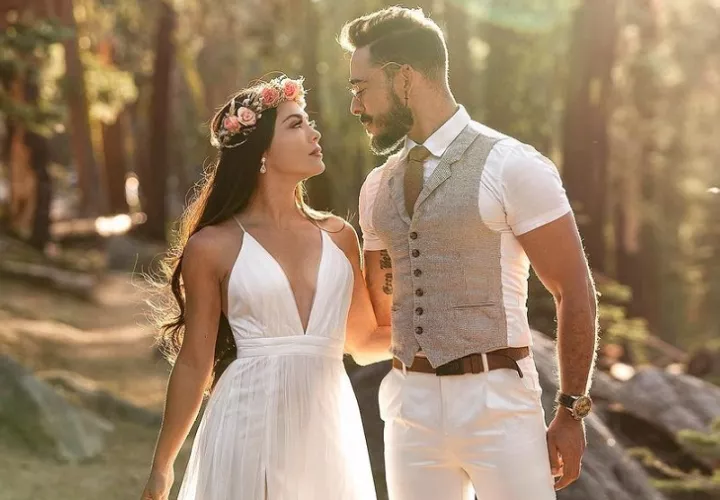 La nueva pareja de esposos. Instagram/@marco_oses