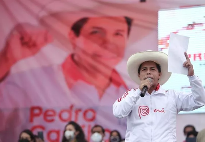 El candidato de Perú Libre, Pedro Castillo.