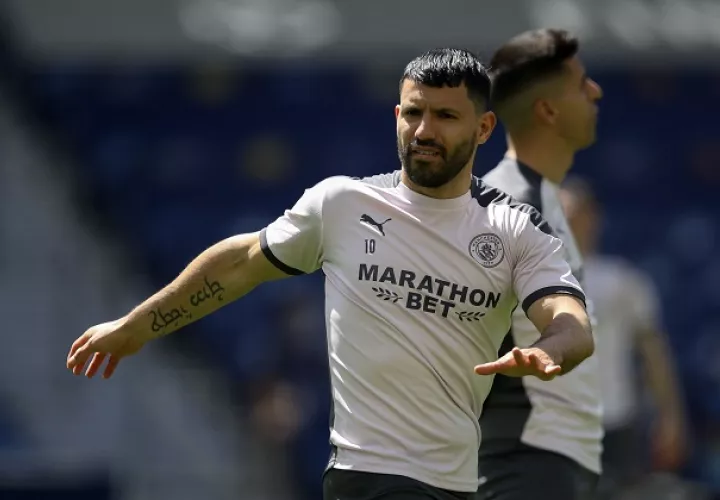 Sergio "Kun" Agüero es el primer fichaje del Barcelona para la próxima temporada. Foto: EFE
