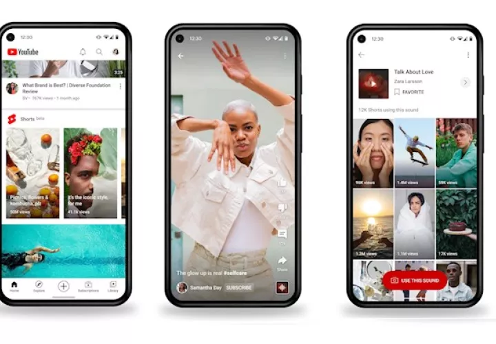 Grabación en el app Shorts de la plataforma de vídeos Youtube. Foto: EFE 