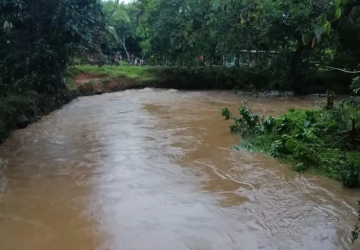 En Bugaba se registró el desborde de la Quebrada Grande. Foto: Mayra Madrid 
