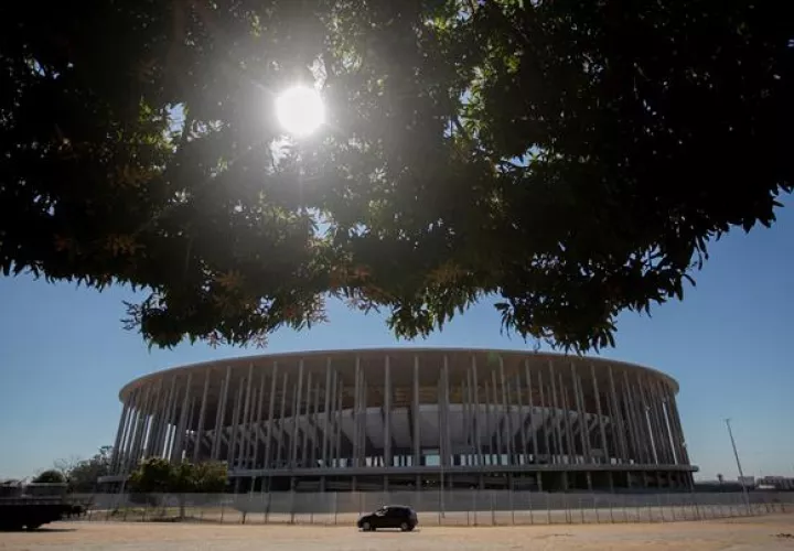Vista exterior del estadio Mané Garrincha, una de las cuatro sedes de la Copa América 2021, el 10 de junio en Brasilia (Brasil). Foto: EFE