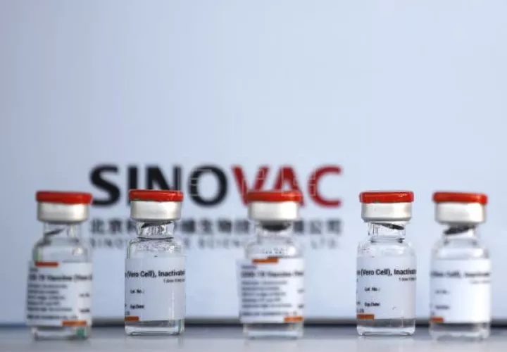 Vacuna contra la covid-19 del laboratorio chino de Sinovac, conocida como CoronaVac. Foto: EFE