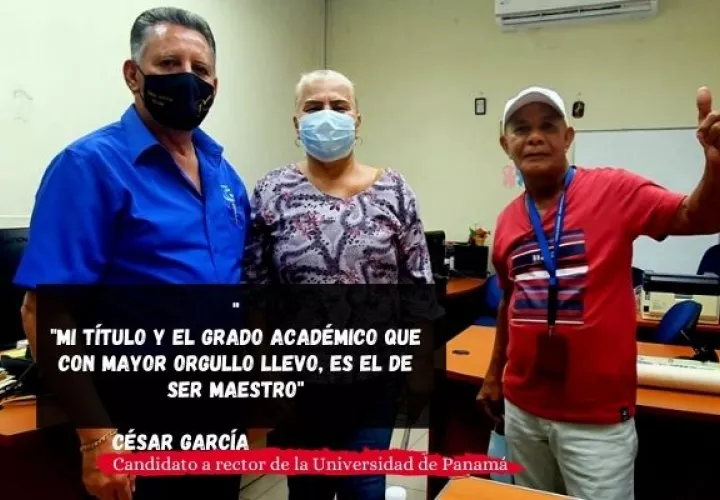 Una administración de puertas abiertas, ofrece César García, candidato a rector de la Universidad de Panamá. Foto: Cortesía