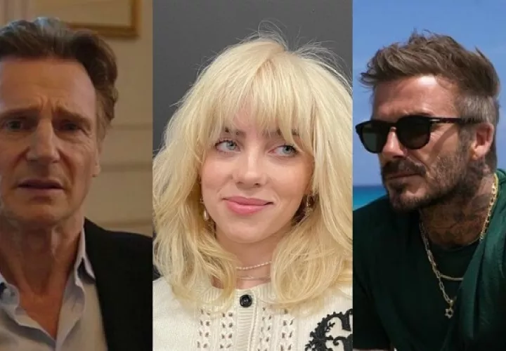 Liam Neeson, Billie Eilish y David Beckham. Foto: Instagram