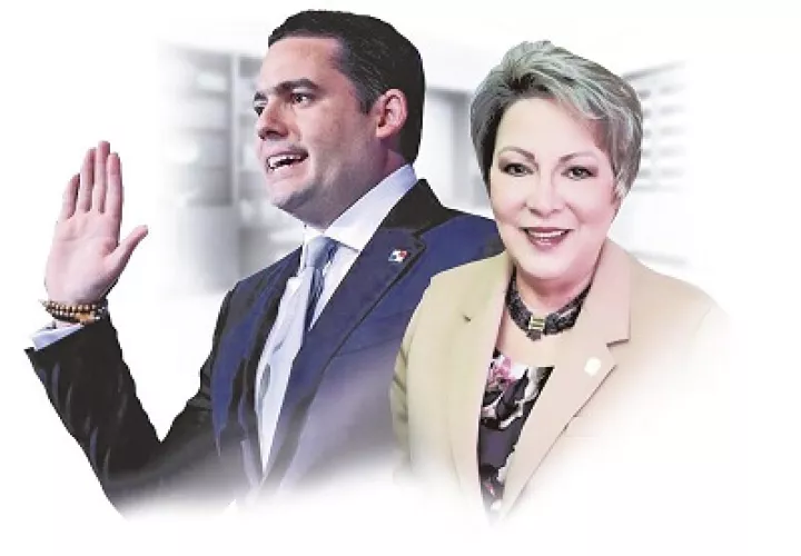 El vicepresidente José Gabriel Carrizo y la magistrada Maria Eugenia López.