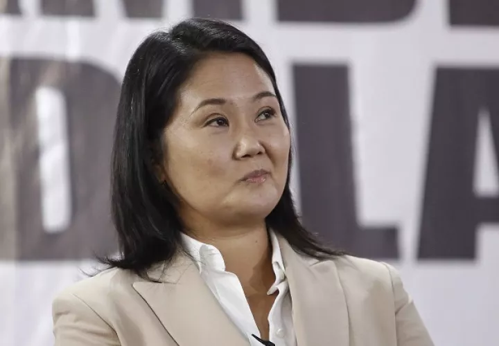 Keiko Fujimori ofreció hoy una rueda de prensa en Lima, Perú. Foto: EFE