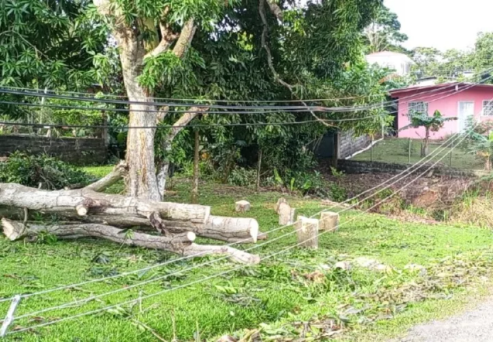 En varios puntos de estos distritos aún se encuentran postes y cableados en el suelo. Foto: Eric Montenegro