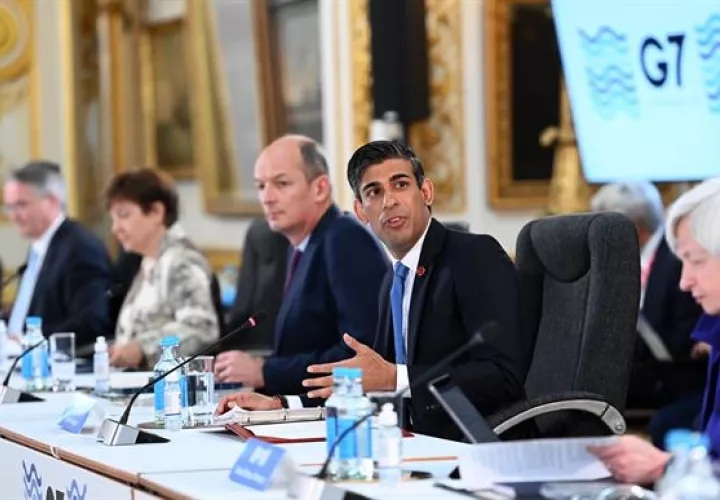 Reunión de líderes del G7. Foto: EFE