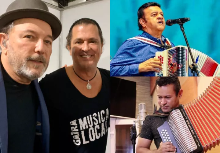 Rubén Blades, Carlos Vives, Osvaldo Ayala y Sammy Sandra. Fotos: Twitter / Instagram