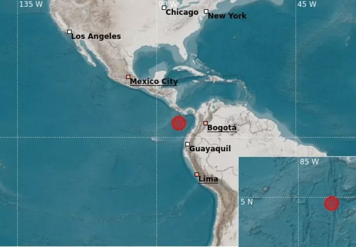 Sismo sacude el sur de Panamá. Foto: Cortesía IGC