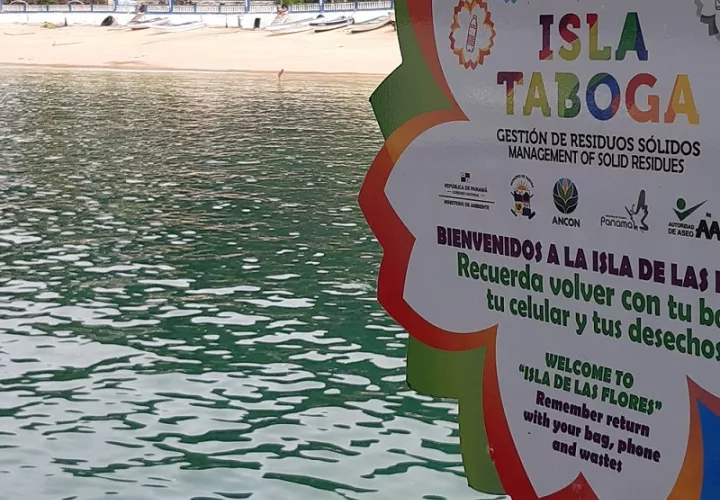 Una vez uno llega a Taboga, el área playera de la izquierda fue la afectada. Foto: Francisco Paz