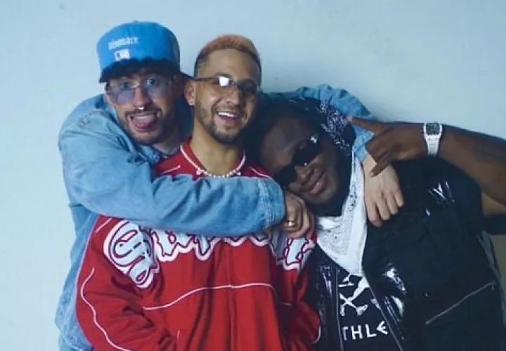 Bad Bunny, Mora y Sech. Foto: Instagram