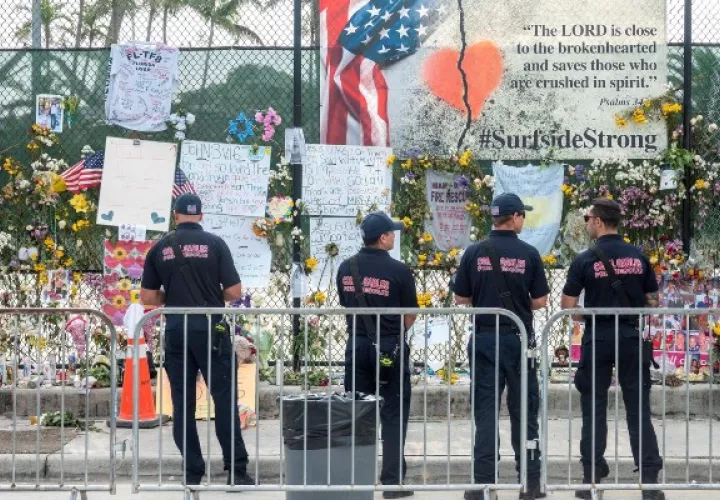 Número de víctimas mortales identificadas tras el colapso parcial del edificio Champlain Towers South ascendió a 40. Foto: EFE