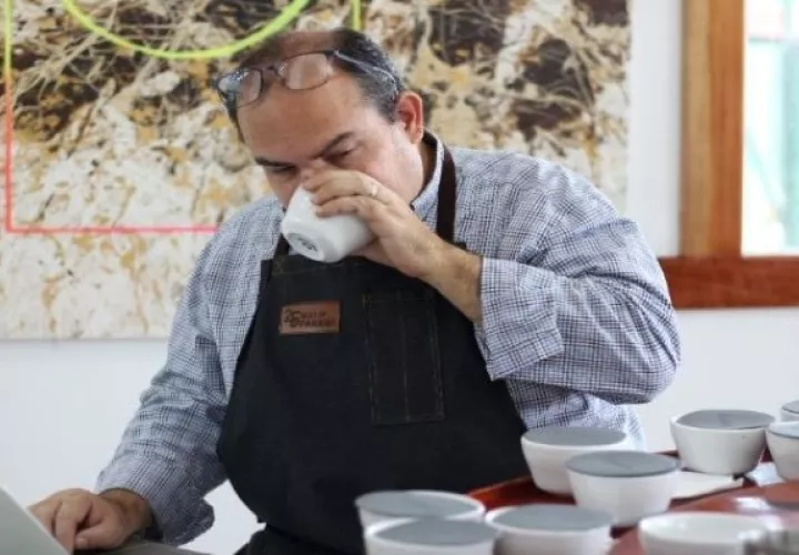 José David Garrido, jefe principal del BOP, explicó que la cata nacional culminará el lunes 12 de julio, y en esta fase incluye una semi final para sacar los mejores lotes que pasarán a la ronda internacional. Foto: José Vásquez