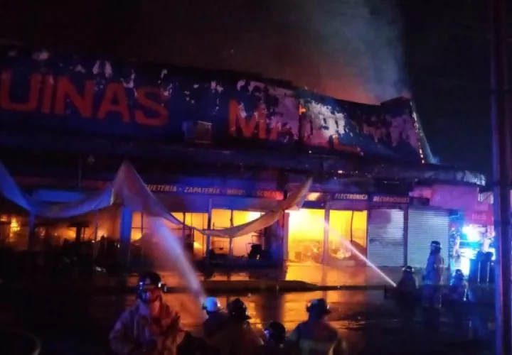 La gran magnitud del fuego obligó a pedir refuerzo a otras estaciones de la provincia. Foto: Mayra Madrid