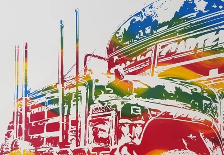Una de las obras de ‘Piquera : Encre et couleur’. Foto: Cortesía