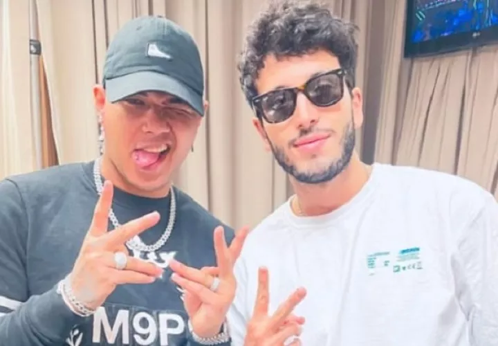 'El Boza' y Sebastián Yatra. Foto: Instagram