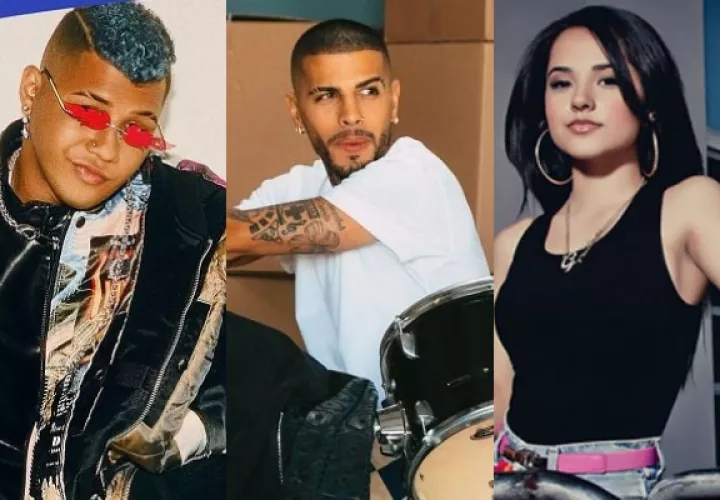 'El Boza', Rauw Alejandro  y Becky G. Fotos: Archivo