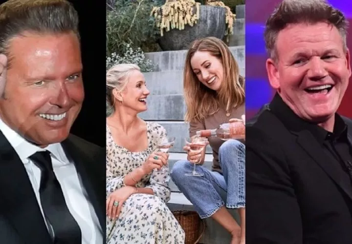 Luis Miguel, Cameron Díaz y su socia, Katherine Power y Gordon Ramsay. Fotos: Instagram