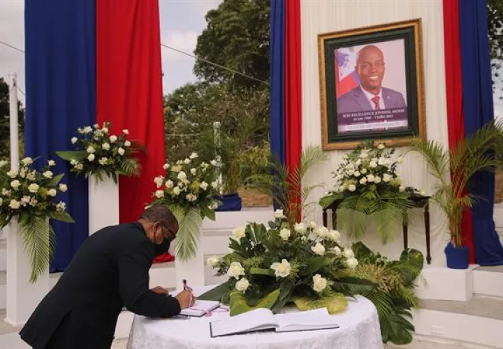 Ceremonia en honor al presidente haitiano, Jovenel Moise, asesinado el pasado 7 de julio. EFE