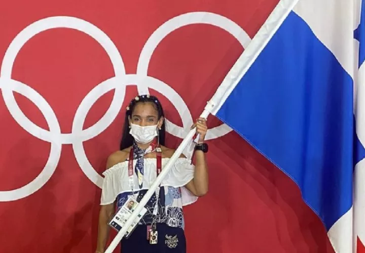 Kristine Jiménez está orgullosa de ser una atleta olímpica. Foto: Cortesía COP