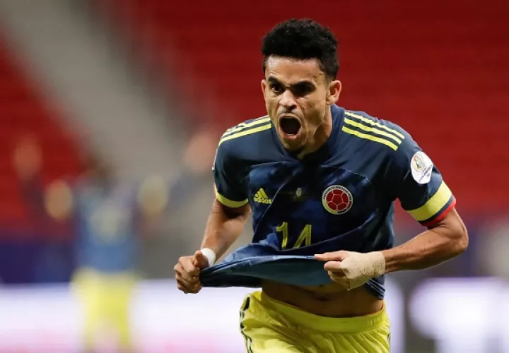 Luis Díaz jugador de Colombia. Foto:EFE