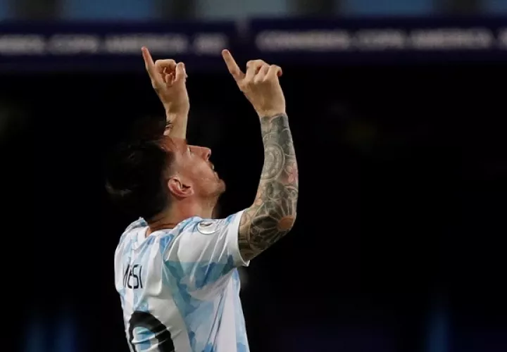 Messi marcó uno de los goles de Argentina. Foto. EFE