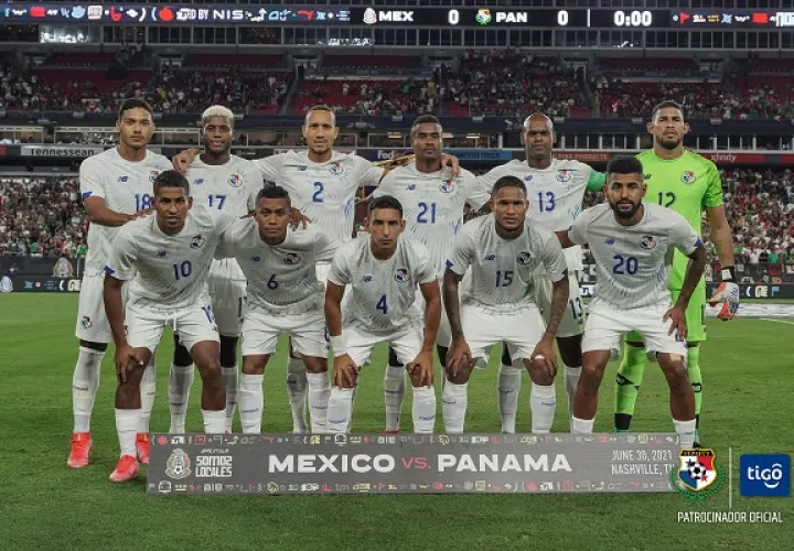 Equipo titular de Panamá que enfrentó a México. Foto:Fepafut