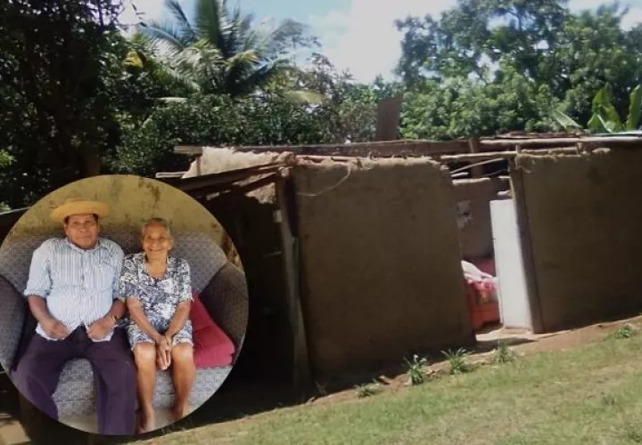 Abuelitos en La Pintada piden ayuda gubernamental para mejorar sus vivienda. Foto: Cortesía