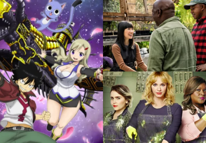 'Edens Zero', 'Chicas buenas' y  '¡A despertar la felicidad!, con Marie Kondo'. Fotos: Netflix