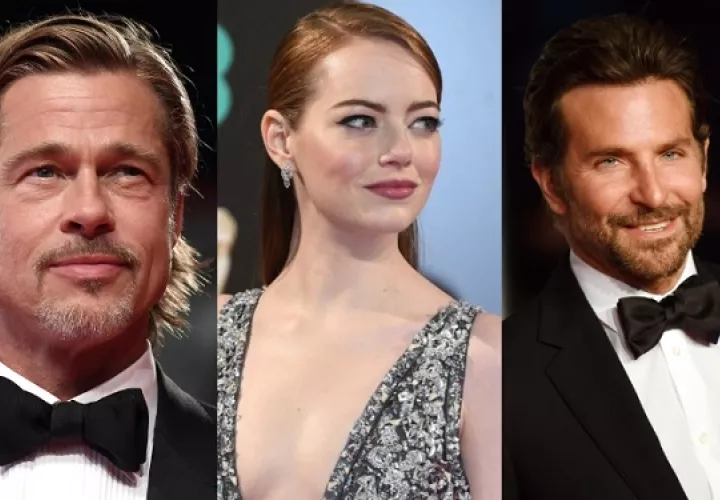 Brad Pitt, Emma Stone y  Bradley Cooper, se niegan a formar parte de las redes sociales. Fotos: Archivo / EFE
