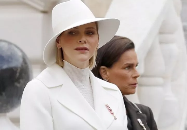 Charléne junto a Estefanía de Mónaco en 2019.  Foto: EFE / EPA / SEBASTIEN NOGIER