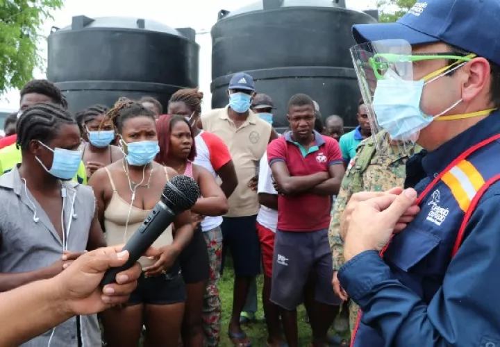 Más de 11 mil migrantes están varados en frontera colombo panameña. Foto: Cortesía Defensoría del Pueblo